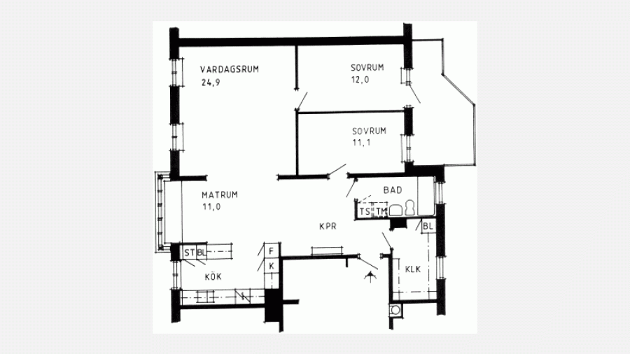 3 rum & kök med matrum på 91,5 m2